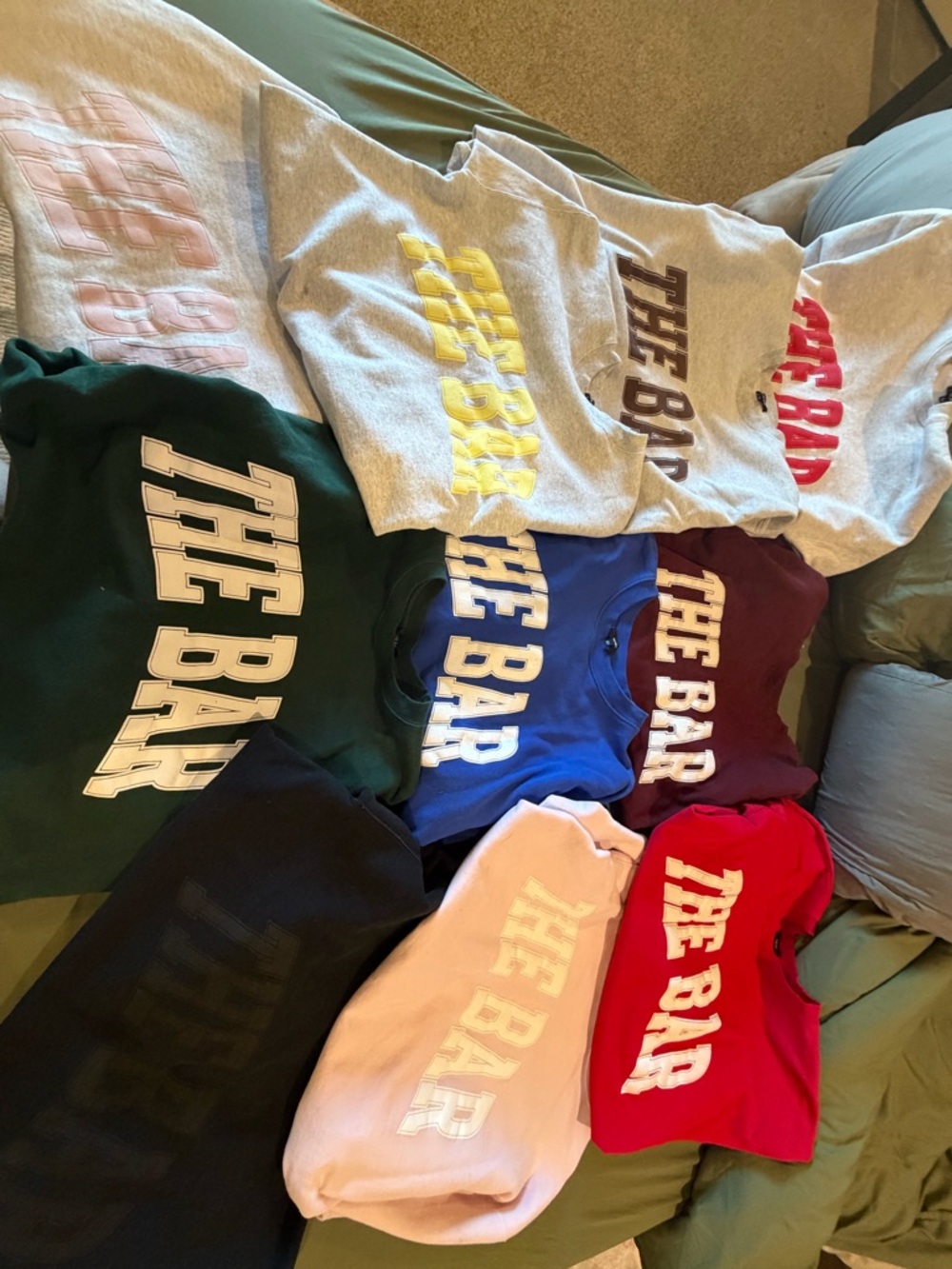 Assorted "THE BAR" Logo Crewneck Sweatshirts - LOT OF 10 M-XL